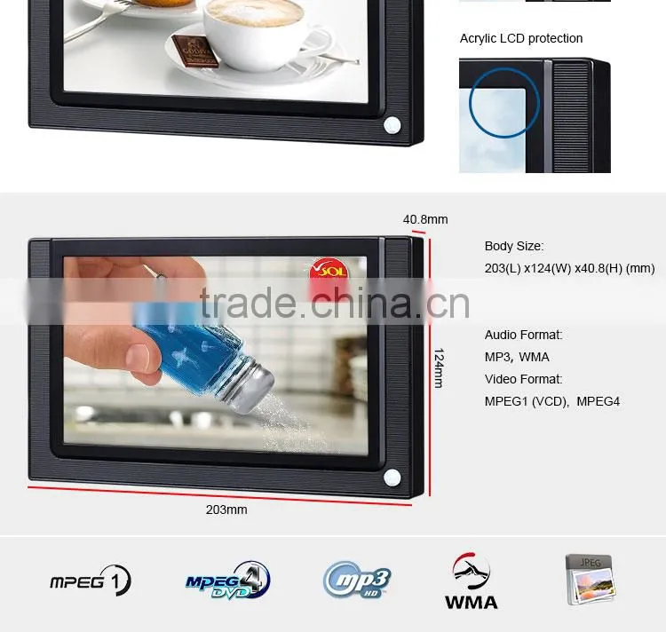 Flintstone 7'' digital signage, advertising sign, programmable led sign