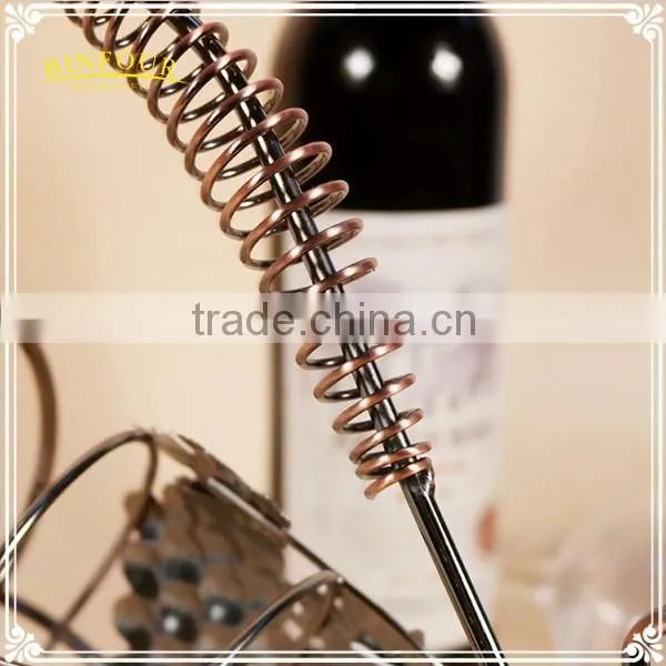 european ornaments home decor gift metal wire wine bottle holder