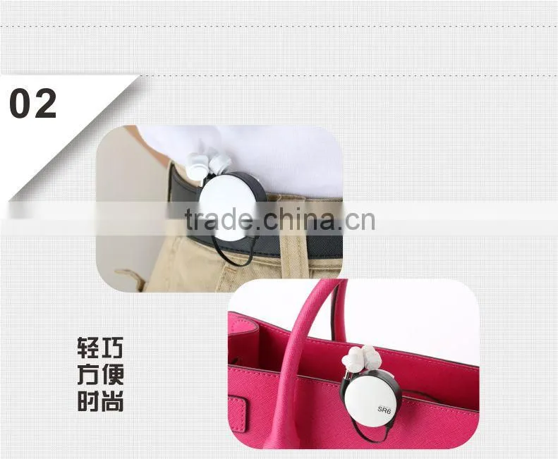 Top quality 3.5mm Stereo In-ear Design Colorful Patent SR6 Retractable Earphone Earbuds for MP3 Android Samsung HTC LG IOS