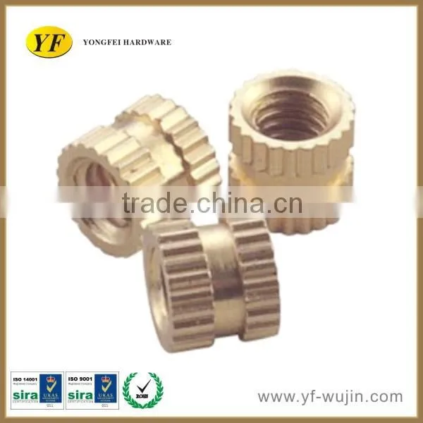 China Supply Custom Factory Turning Knurled Nut Inserts