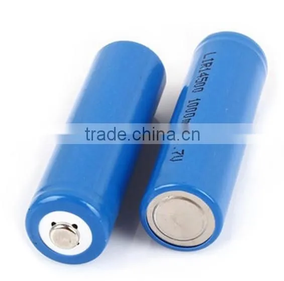 LIR14500 1000mAh 3.7V flat lithium battery
