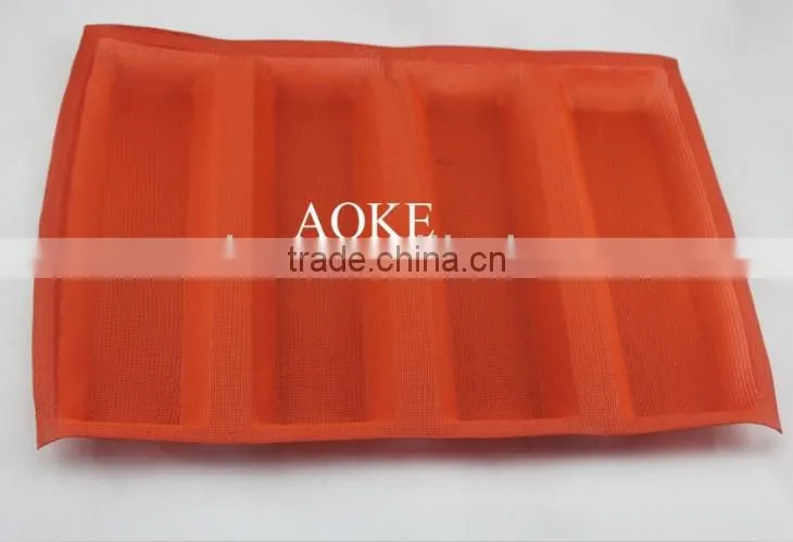 Silicone bread loaf pan baking form with hole with fiberglass reusable for above 4000 times