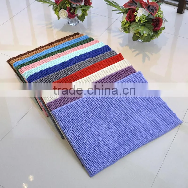 door mat short pile chenille mat with anti slip base