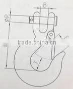 China Supplier Alloy steel clevis hooks