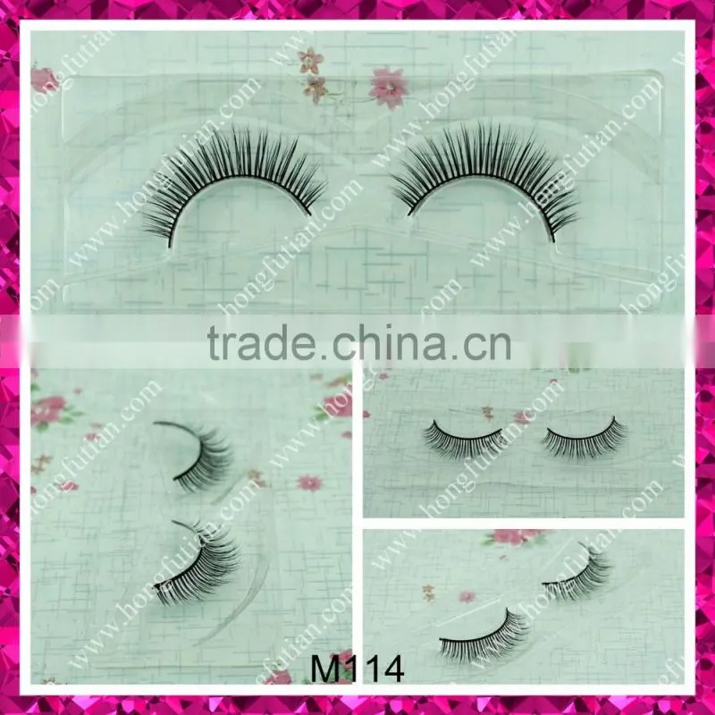 Top quality 100% real mink strip lashes, handmade mink lash