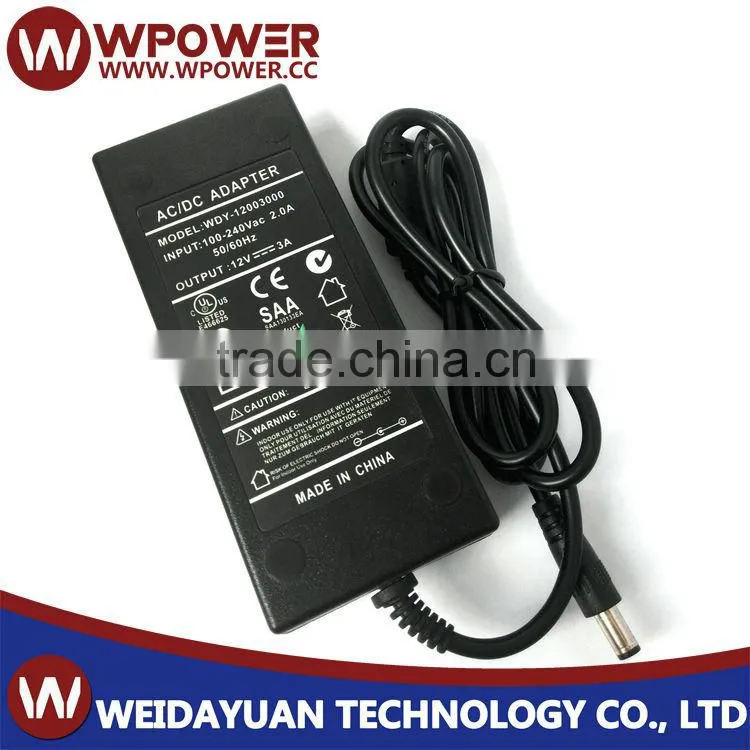 Adapter 12V 3A CE,FCC UL SAA Standard 36w switching adapter36w ac/dc power adapter