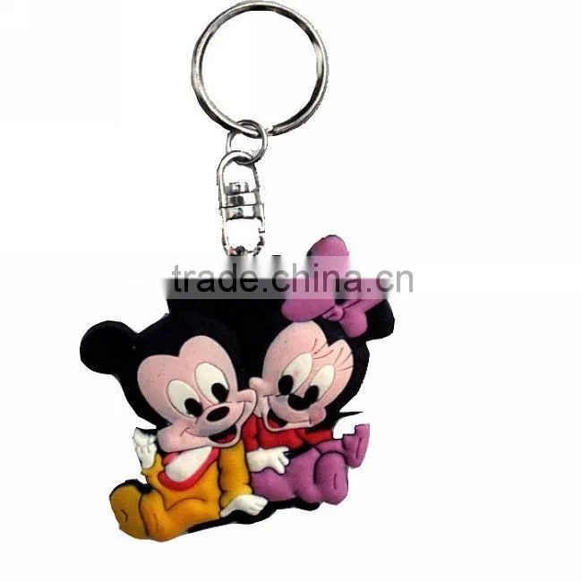 Professional PVC plastic key cap molding Key rings/ key chain