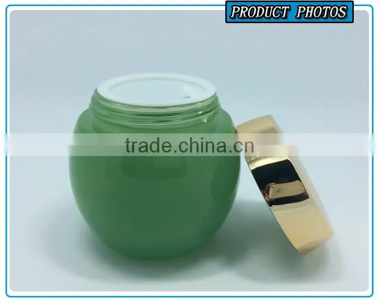 120ML empty green coloured facial mask glass jar
