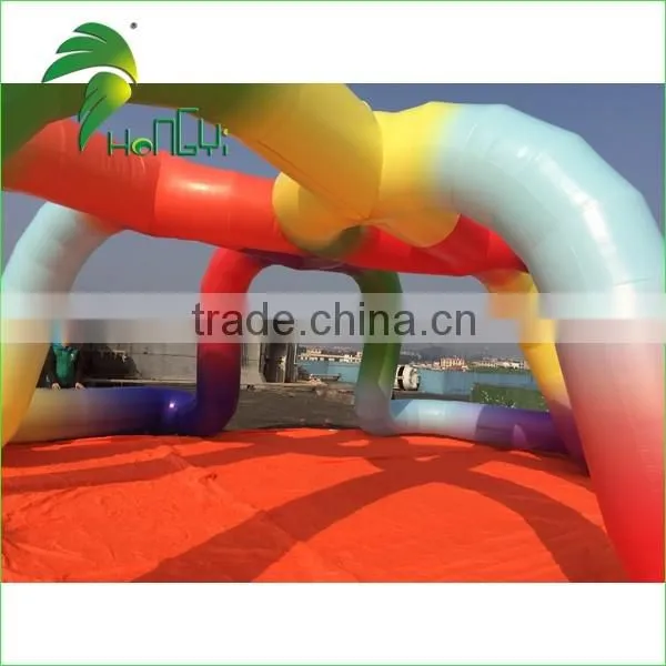 inflatable big rainbow shape airtight exhibition tent for fair