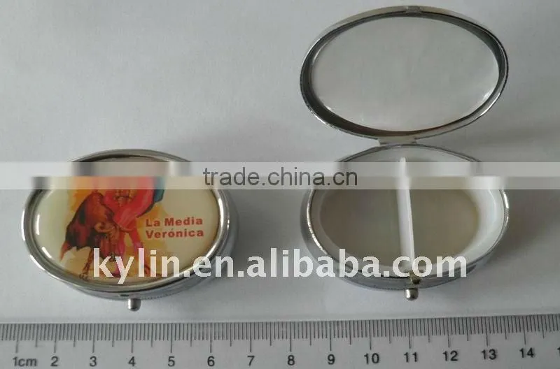 heart shape metal pill box