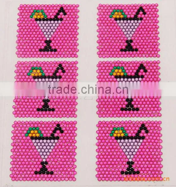 mobile phone bling crystal diamond sticker rhinestone acrylic sticker multi-style/acrylic sticker