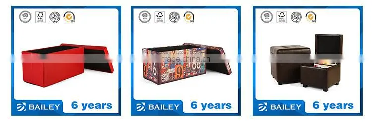 Simple Design Custom Printed Sitting Bedroom Upholstered Stool for piano