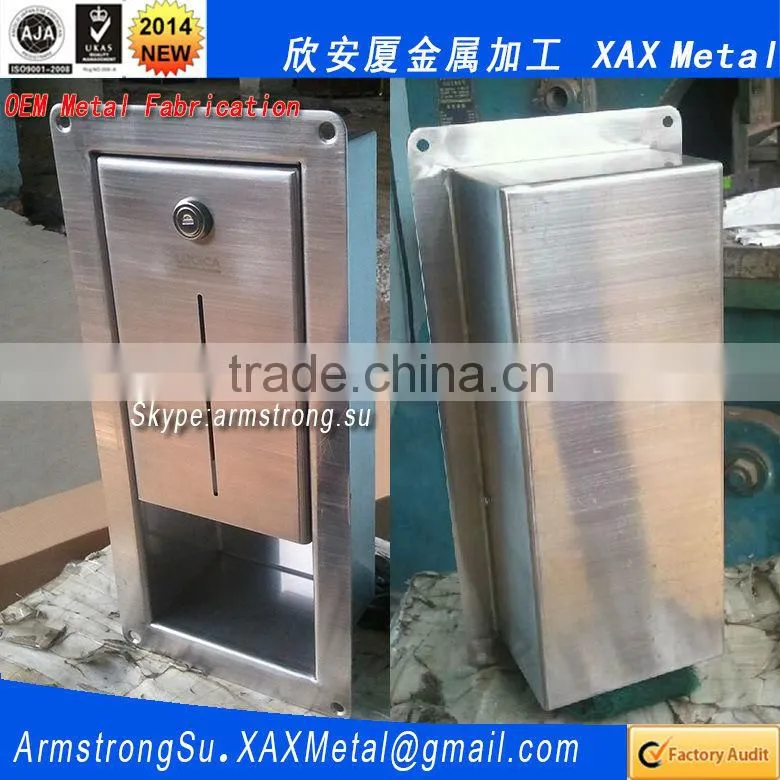 XAX34TD per customer drawing washrooms accessory Recessed Toilet Tissue Dispenser