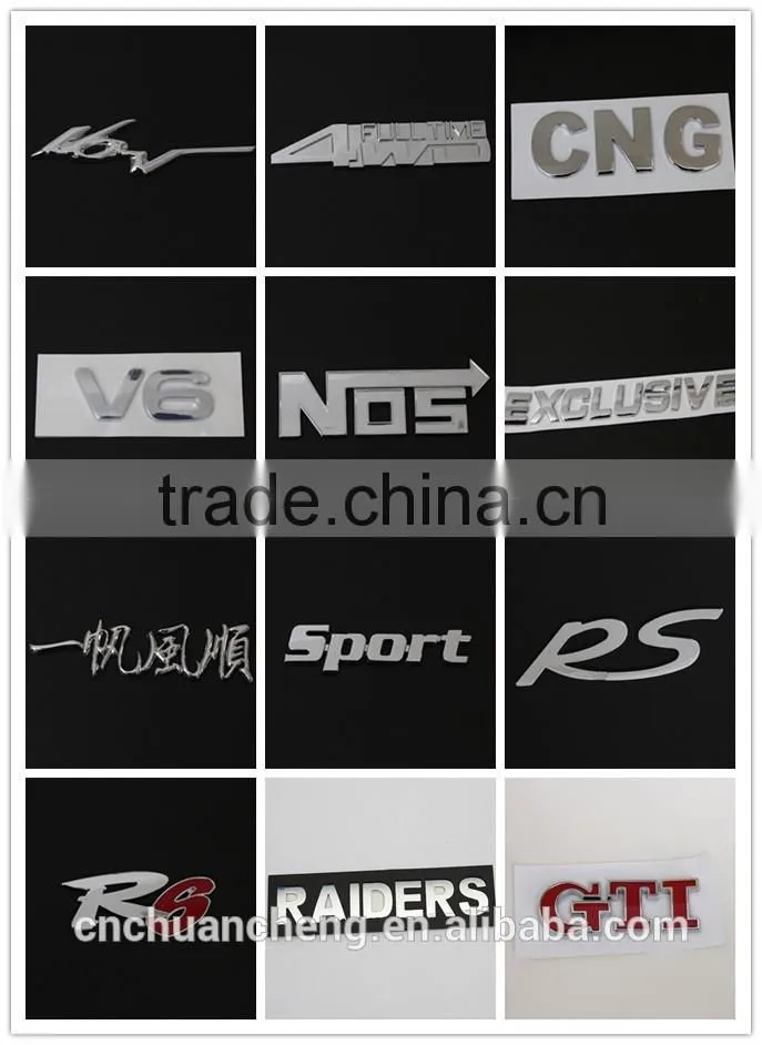 High discount quality cheap chrome metal car badge letters for car emblem,car emblems and letters,Chrome car logo