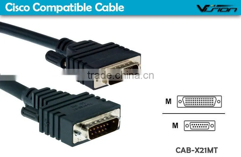10FT CAB-X21MT Cisco HD60 Male to DB15 Male cable