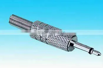 2.5mm mono plug brass material nickel plating
