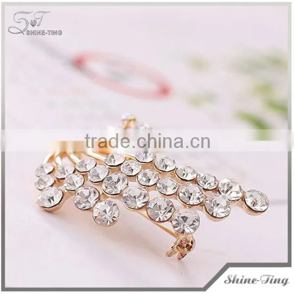 Korean Fashion Diamond Rhinestone Brooch Brooches with Flowers130905-02