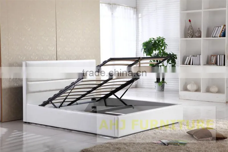 hydraulic lift up storage bed, storage bed frame with gas lift, storage bed hinge mechanism with gas strut