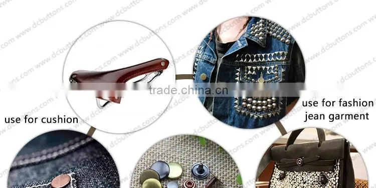 Fashion metal button manufacture jean rivet with embossed logo