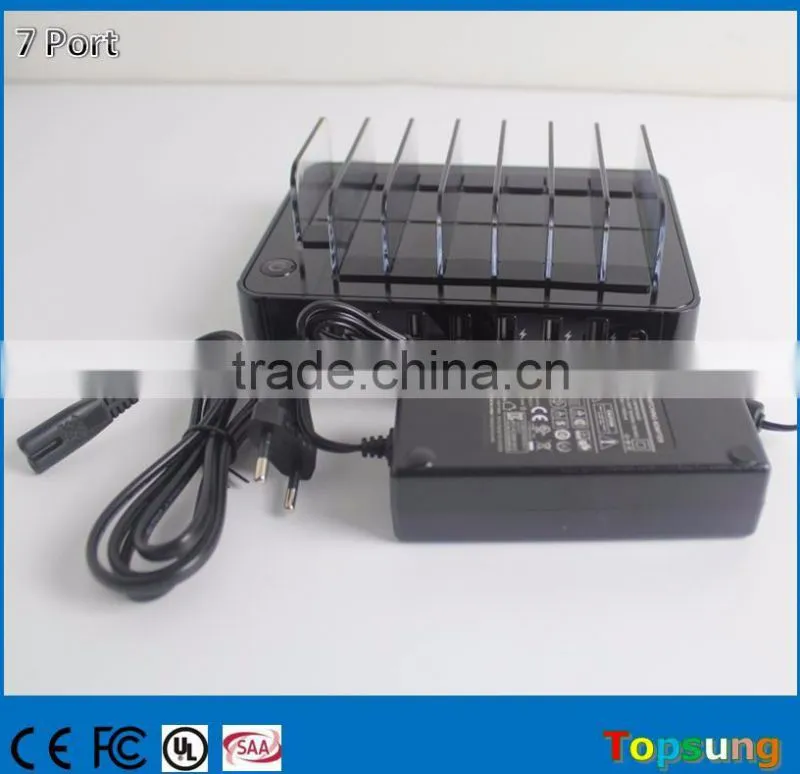 2016 New 7 ports high speed usb mobile phone charger for smart phone ul approval
