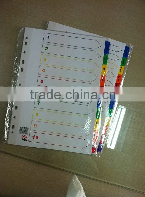 file folder with color index tab dividers