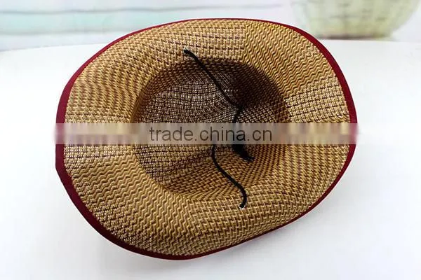 In Stock Cheap Plain Cowboy Straw Hat