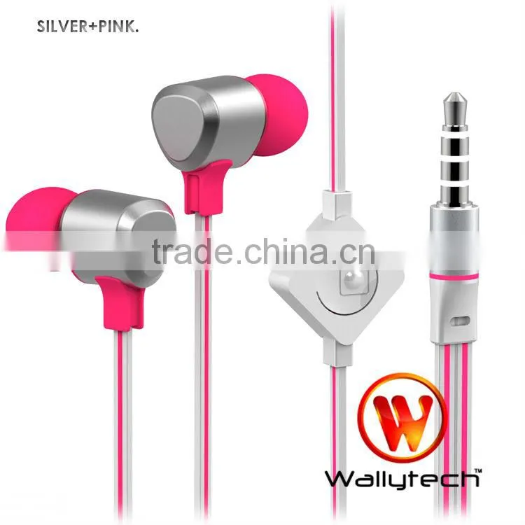 New Style 2013 Wallytech WHF-123 Metal Earphones For Samsung Galaxy S4