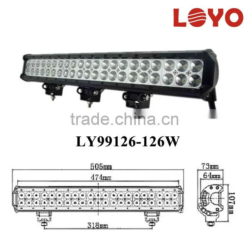 2014 NEW 126W Auto LED Light Bar Waterproof LED Driving Light Off road LED Light Bar
