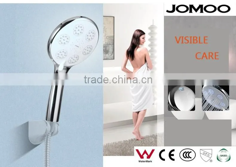 JOMOO LED air engry hand shower head Three-function hand shower, simple ,rain shower ,LED display,with hose