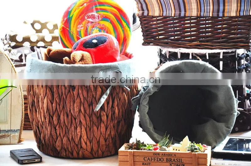 Hot sale papyri woven baskets new design detachable cheap handmade storage basket