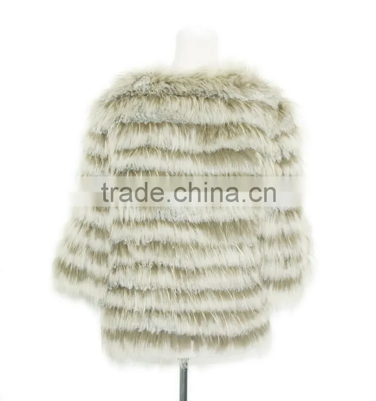 Luxury Natural Raccoon Fur 100% Real fur Coat For Fashion Girls Lady Winter KZ14134