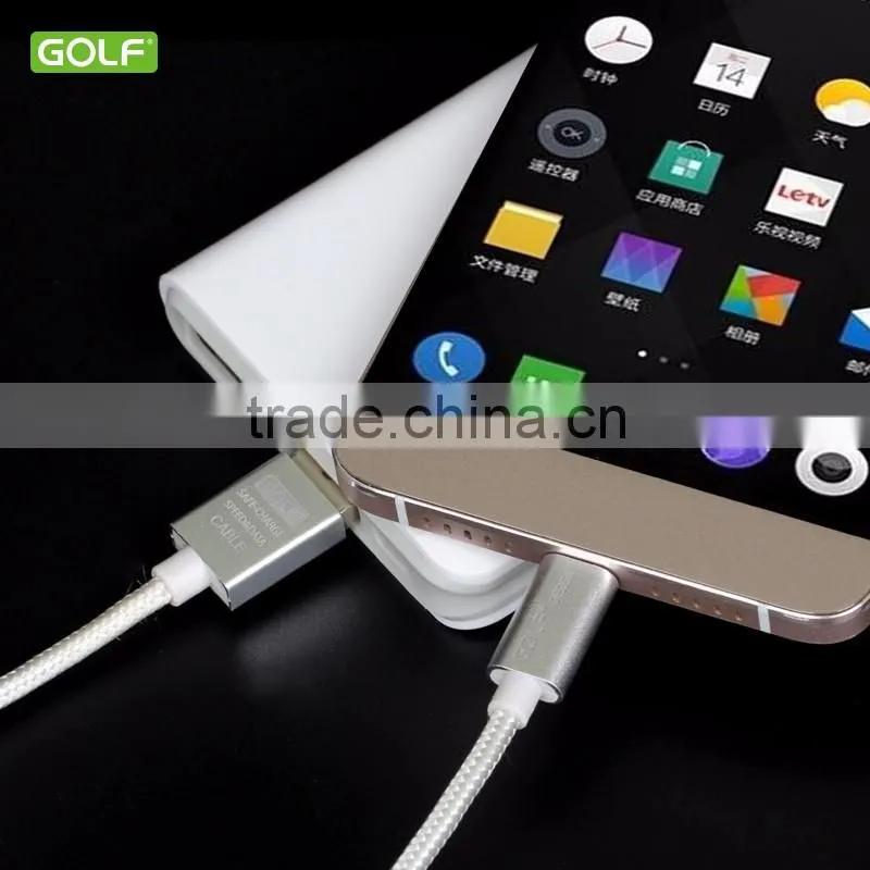 GOLF newest fast charging multi-purpose usb cable type c 3.0 metal braided cable