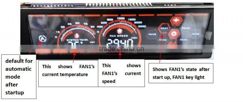 computer fan con-100L 6 Chatroller fan speed controller gaming fan 5.25 touch LCD display Liquid Cooler pump Control