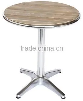 Metal and wooden base round restaurant tables YT7006