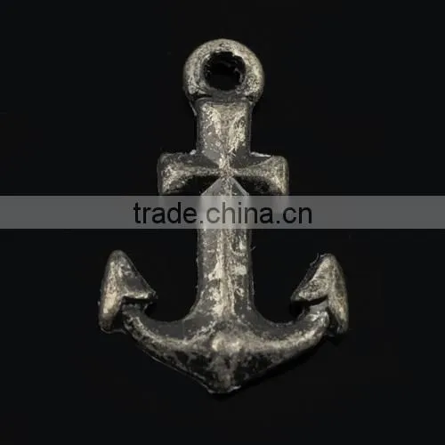 A14175 metal antique silver boots charm for bracelet necklace pendant