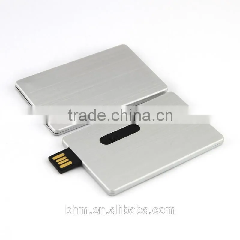 Hot selling customized LOGO metal credit card usb flash drive