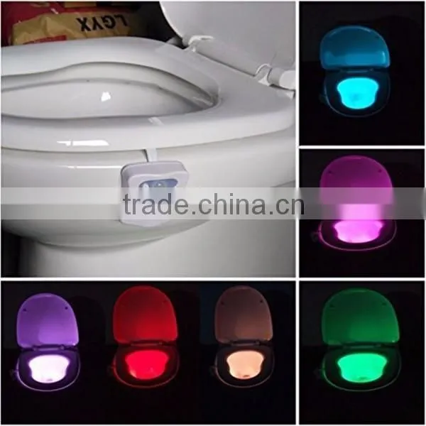Colorful silicon toilet night light