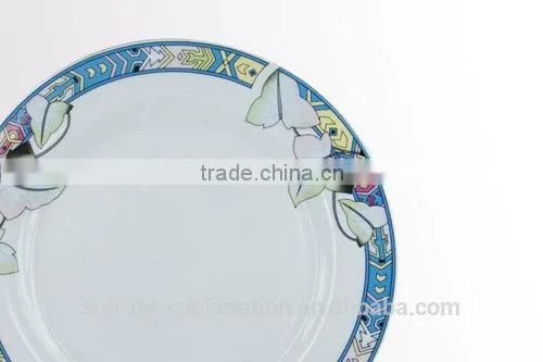 8'' Plate with Colourful Pattern Plate / Blank ceramic plate/ Personalized plate/ Plate for sublimation/ Good decorated plate