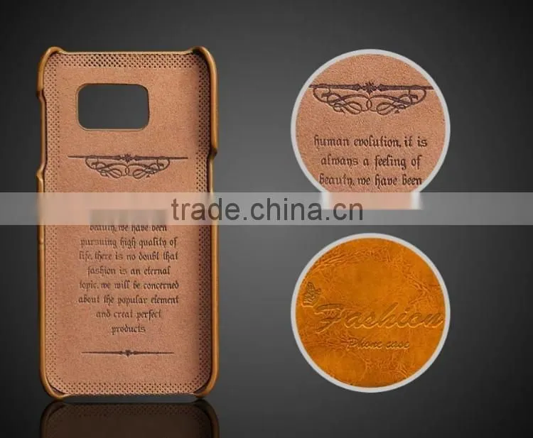 High Quality Oil-wax Leather Case with Card Slot Leather Back Cover Cases For Samsung Galaxy S7 / Galaxy S7 Edge