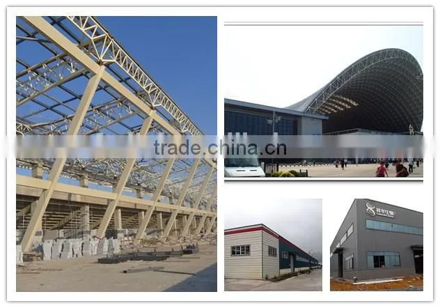 Crane equiped large span steel structure workshop
