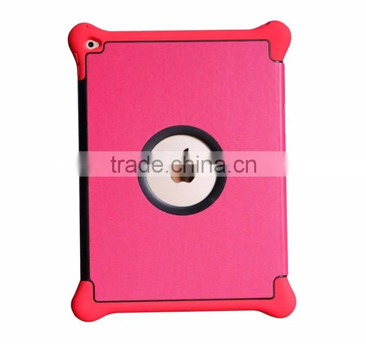 2016 New Design 3 in1 With Stand Flip cover Hard PC+PU leather+Silicone Shockproof Tablet Case for Apple ipad pro 9.7/12.9 inch
