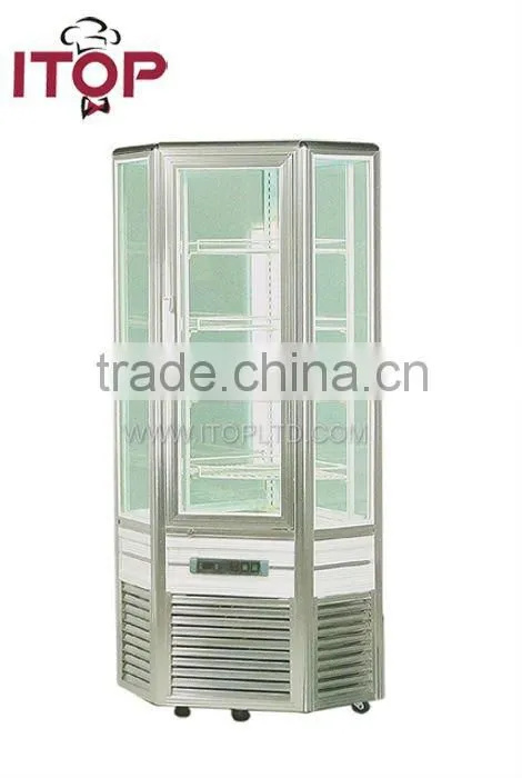Triangle glass showcase