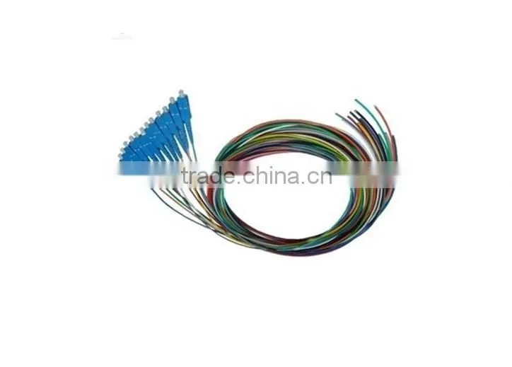 manufacture supply 12 color SC generous head 12 core fiber optic sc pigtail