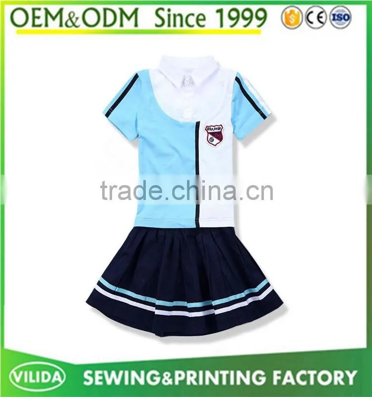 Guangzhou manufacture kindergarten uniform children's new design primary school uniform
