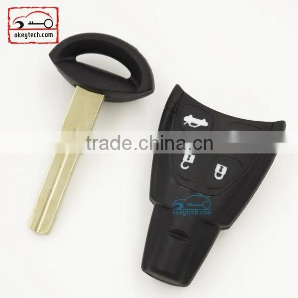 High Quatity Saab remote key shell Car Key saab soft 4 button with blank romote key case saab fob