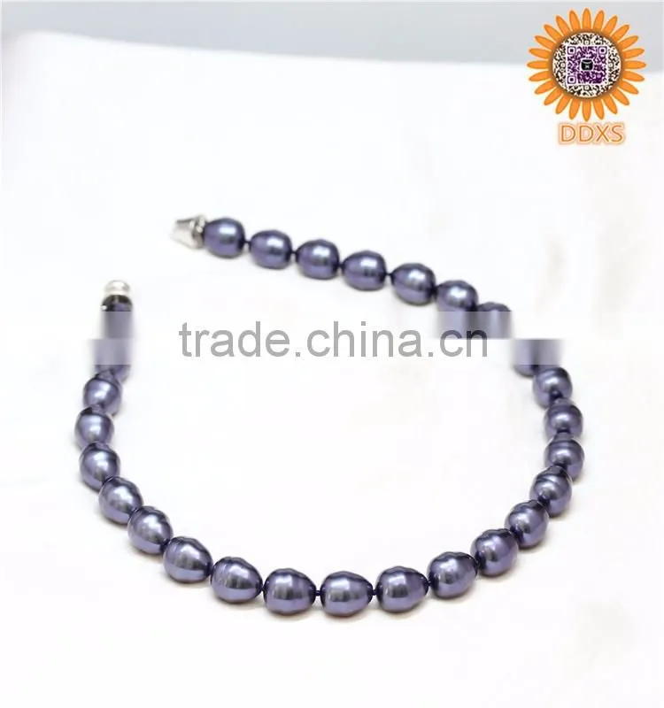 AAAA+ purple helical drop 18kgp south sea shell pearl necklace