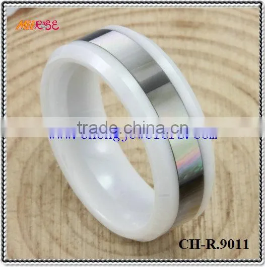 2015 alloy inlay black gold engagement ring,metal ceramic ring for engagement
