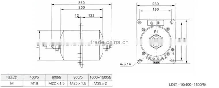LDZ(J)1-10 iron core ring indoor low voltage current transformer