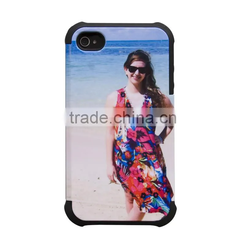 Plastic pbone cover with aliminum inserts for iphone 5c