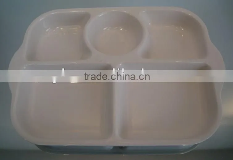 11.5" sectional melamine dinner plate with ears